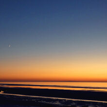 Sunset Moon Horizon 7